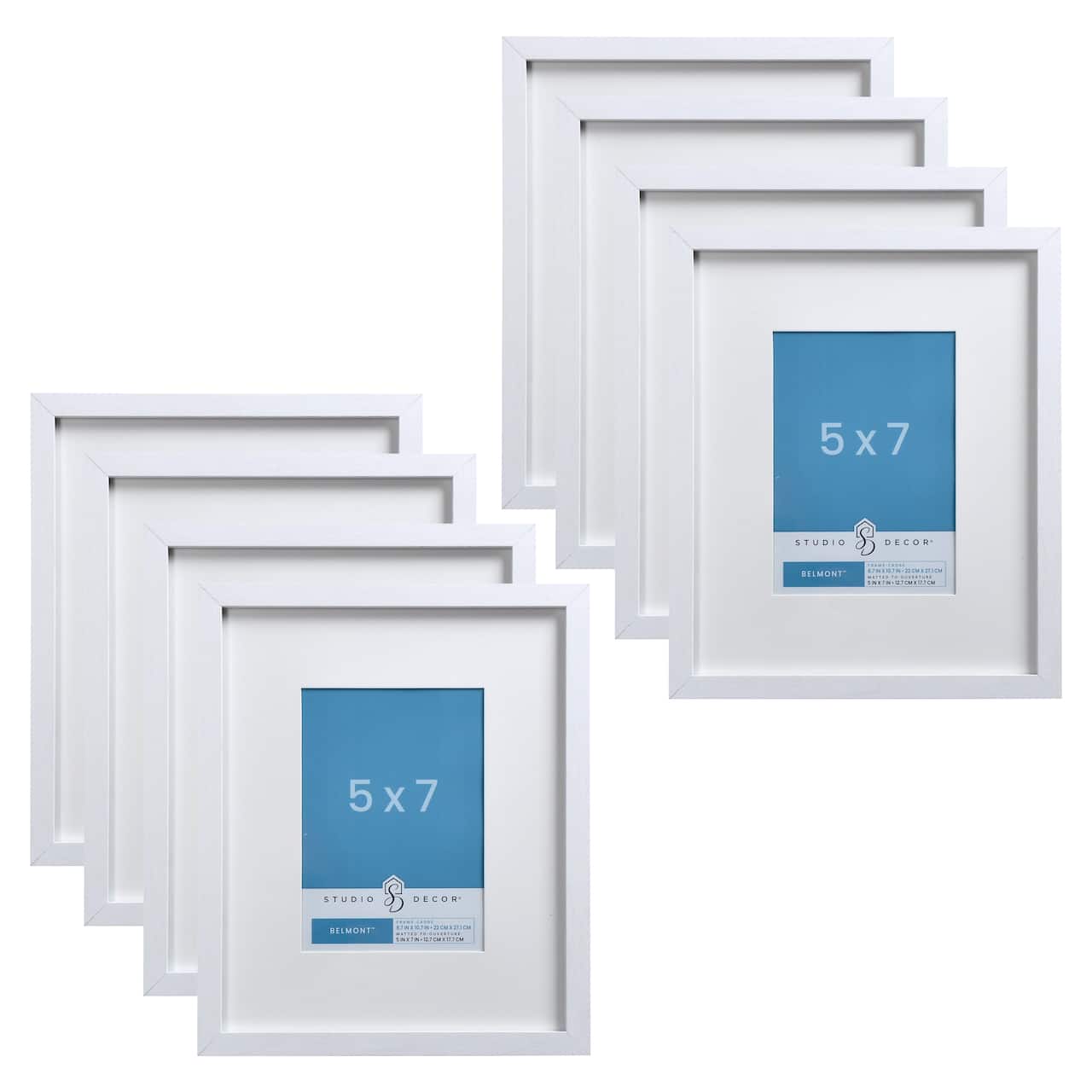 8 Pack: Narrow Belmont Frame with Mat by Studio Décor®